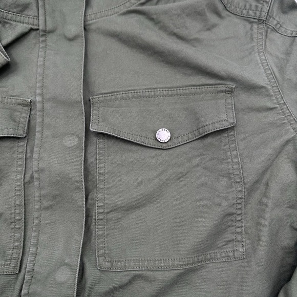 LL Bean Full Zip Jacket Beanflex Short Utility Military Green Womens Large L - Picture 4 of 13